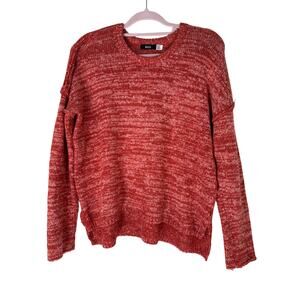 BDG Urban Outfitters Oversized Heather Red Knit Crew Neck Sweater Top Size XS